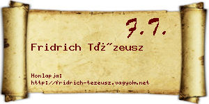 Fridrich Tézeusz névjegykártya
